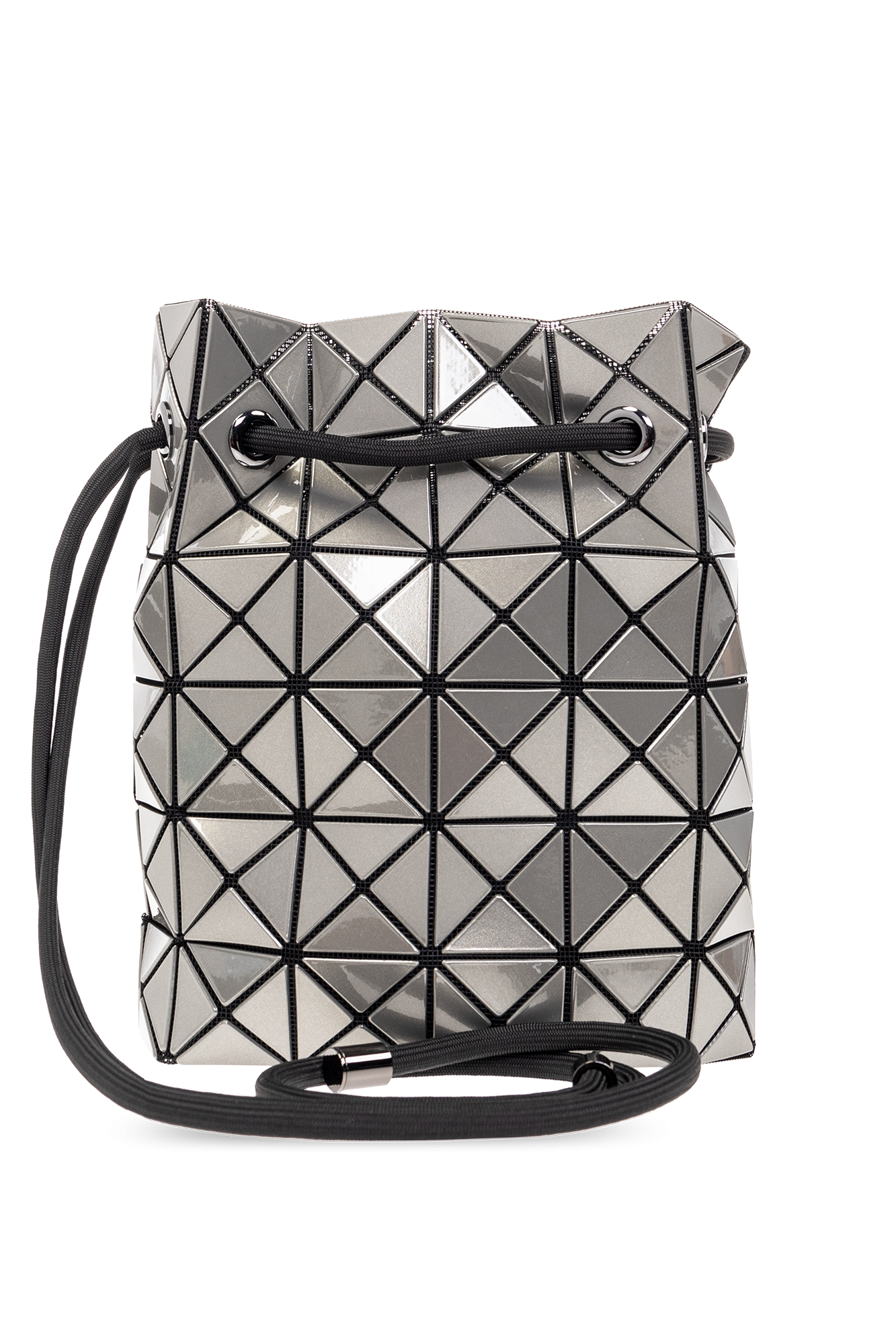 Grey Shoulder bag with geometrical pattern Bao Bao Issey Miyake